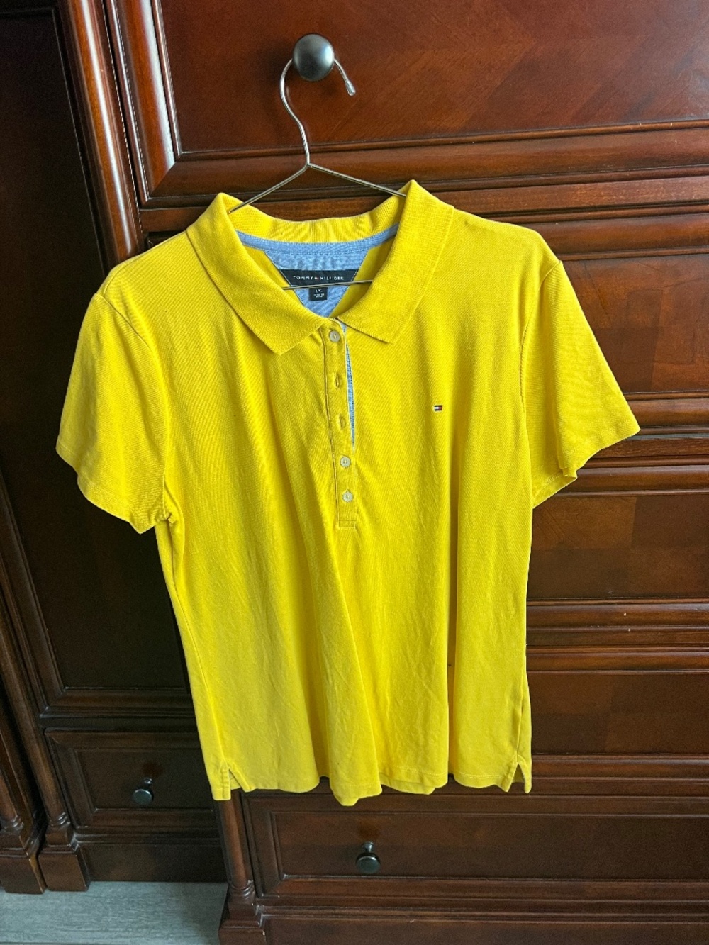 Tommy Hilfiger Yellow Polo Shirt. Size Large.